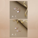 Charming Rose Gold Polish Silver Hoop Earrings