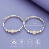 999 Sterling Silver Spring Bloom Bangles for Children