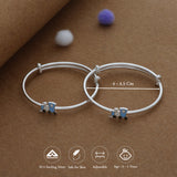 Playtime Express Silver Kids Bangles (0-5 Years) | 925 Hallmark | Daily Wear Gift for Kids