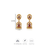 Devi Darshanam Traditional 925 Gold Polish Silver Earring