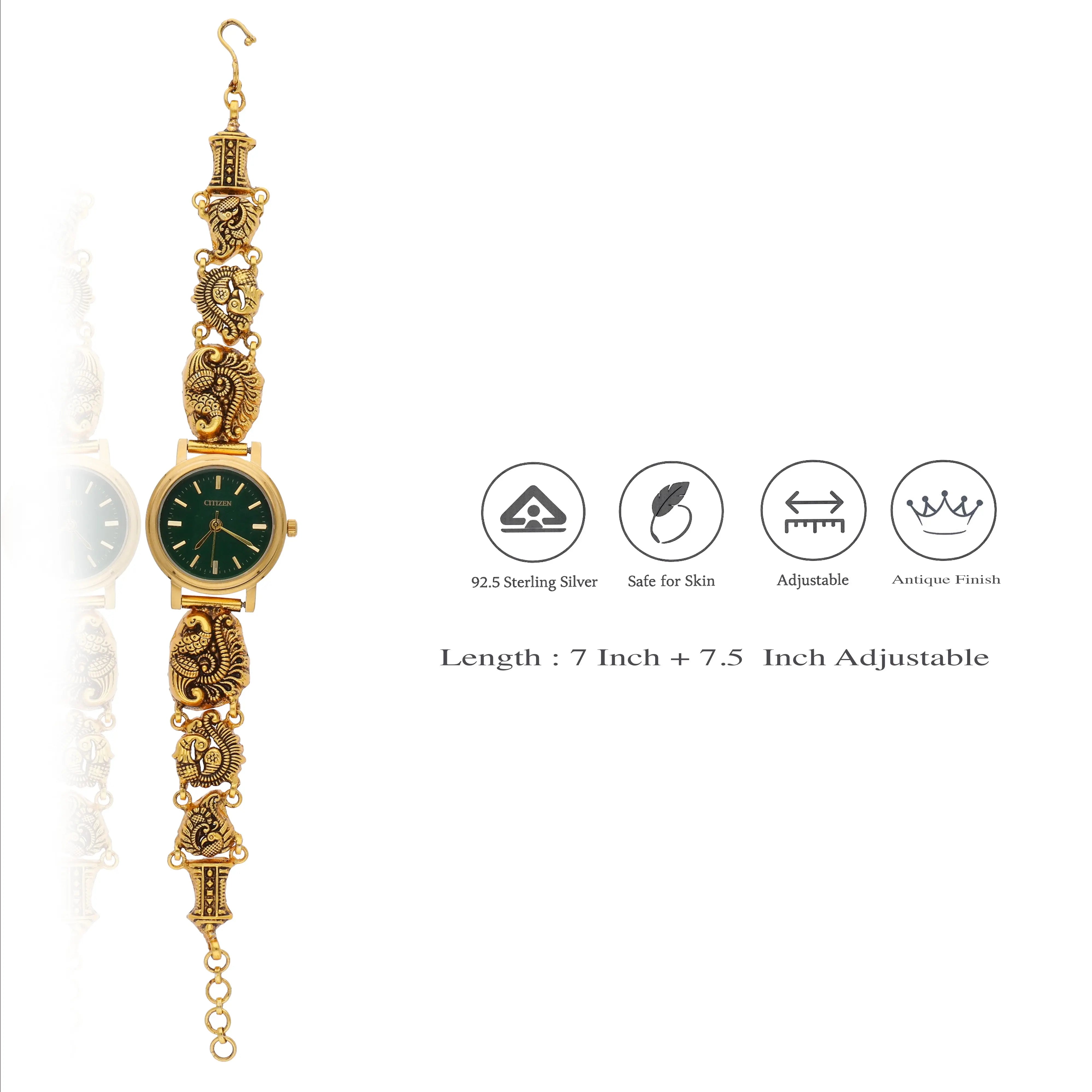 925 Silver Mayur Link Statement Watch