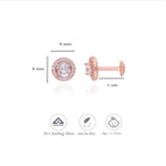 925 Sterling Silver White Cubic Zircon (CZ) Stone Kids Stud