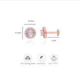 925 Sterling Silver White Cubic Zircon (CZ) Stone Kids Stud