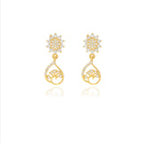 Dangling Paisley 925 Silver Drop Earrings