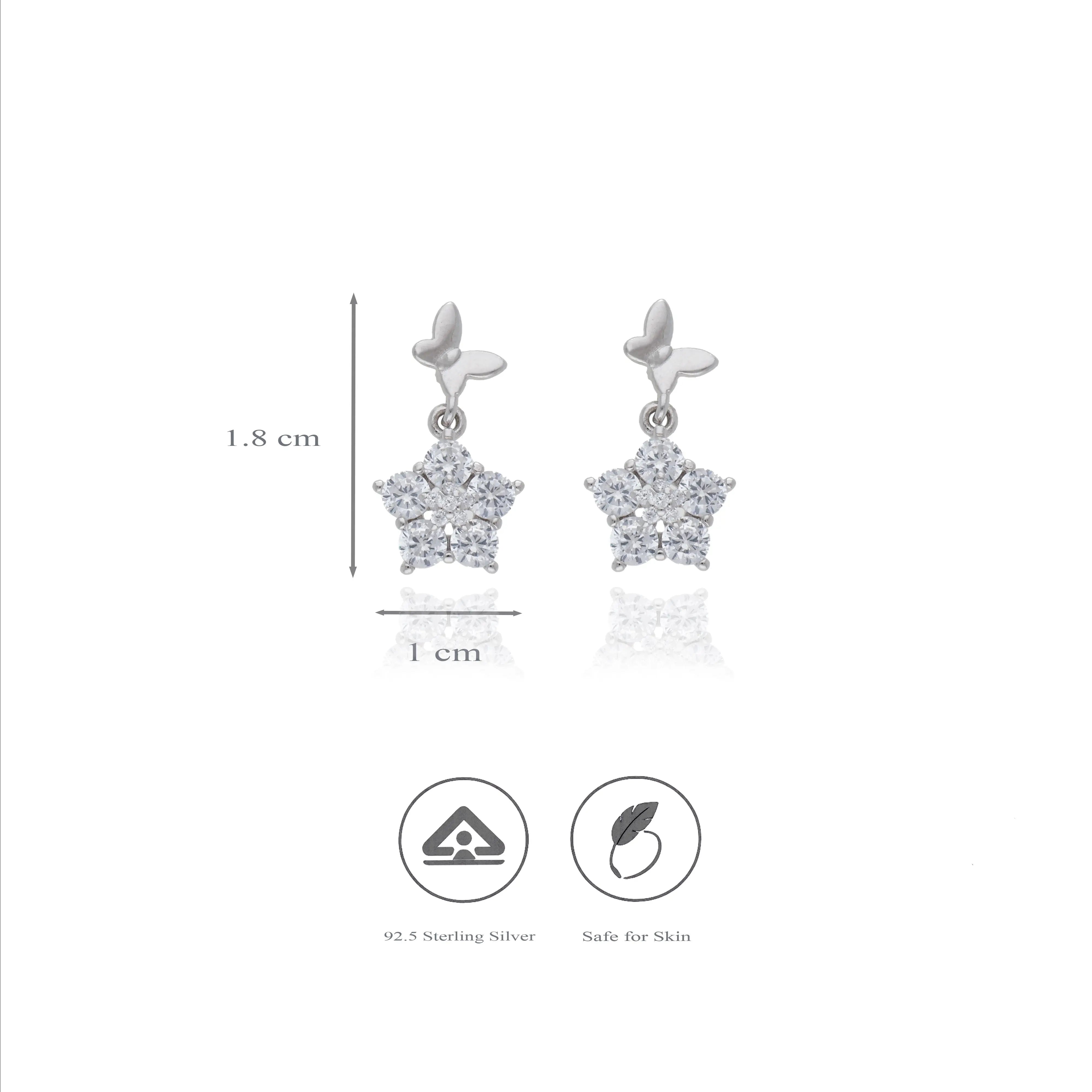 Fairy Wings Charm 925 Sterling Silver Drops
