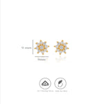 Charming Flower 925 Silver Stud Earrings