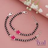 Pink Star Light Weight Silver Nazariya(6months - 1.5Years)