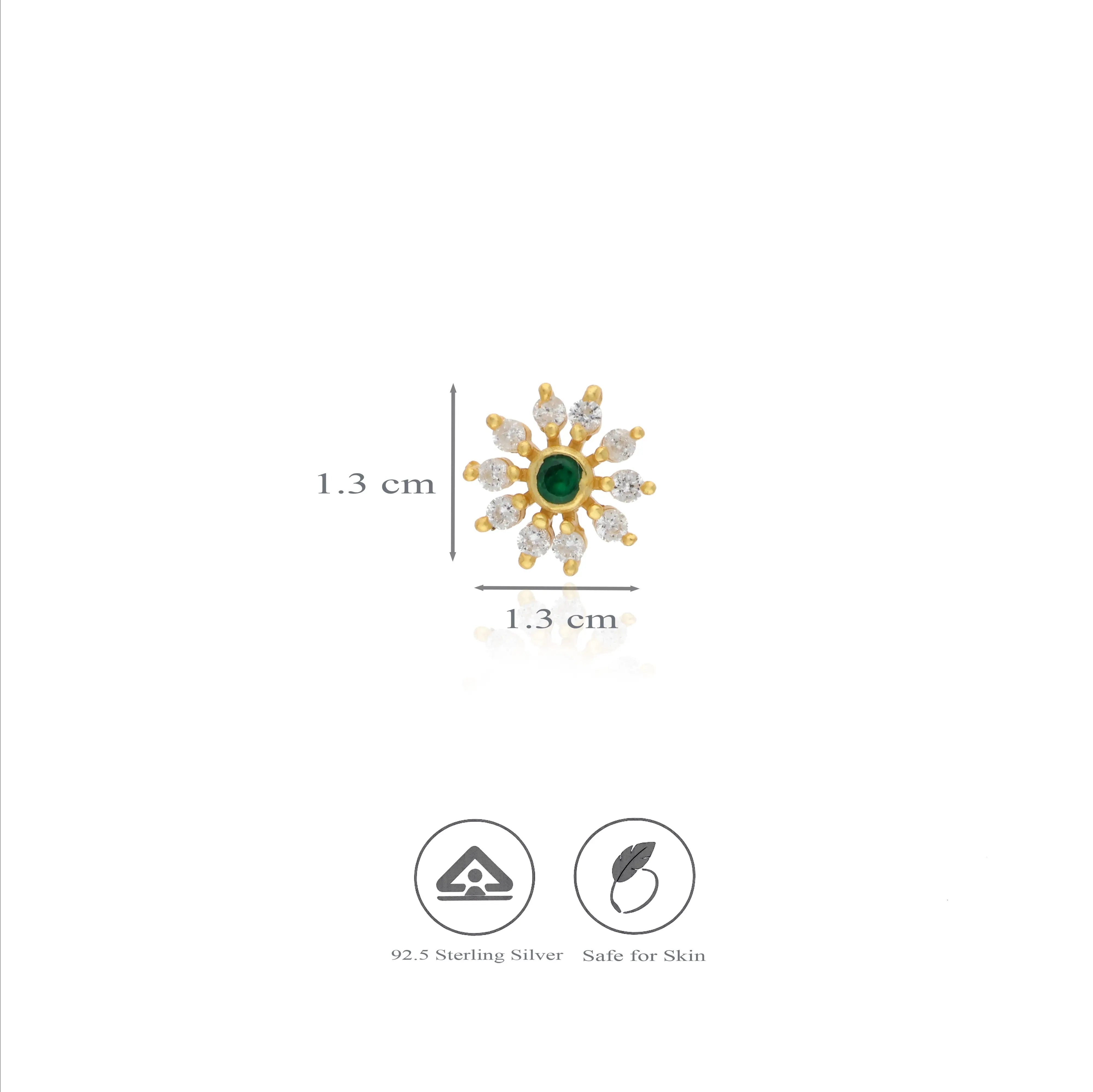 925 Silver Dazzling Flower Nosepin