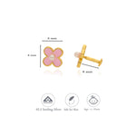 Sweet Pink Flower 925 Silver Kids Studs (3+ Yrs)