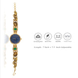 Emerald Mayur Pure Silver Traditional Watch for Women