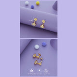 Mini Blossom Gold Polish 925 Silver Traditional Kid Earring