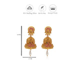 The Royal Durga 925 Gold Polish Traditional Jhumka