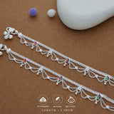Butterfly Chain Traditional 925 Silver Kid Anklet(3-4 Yrs)