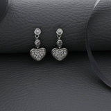 Heart Drop Silver Earring for Women & Teens