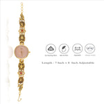 Pink Traditional Antique 925 Silver Bracelet Watch