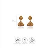 925 Silver Floral Temple Jewelry for Festive Wear