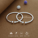 Ordinary Classic Charm Silver Kids Bangles (0-5 Years) | 999 Hallmark | Daily Wear Gift for Kids
