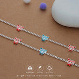 Little Teddy Silver Anklet(3-5 Yrs)