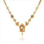 Antique Gold-Tone 925 Silver Elephant Necklace