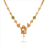 Antique Gold-Tone 925 Silver Elephant Necklace
