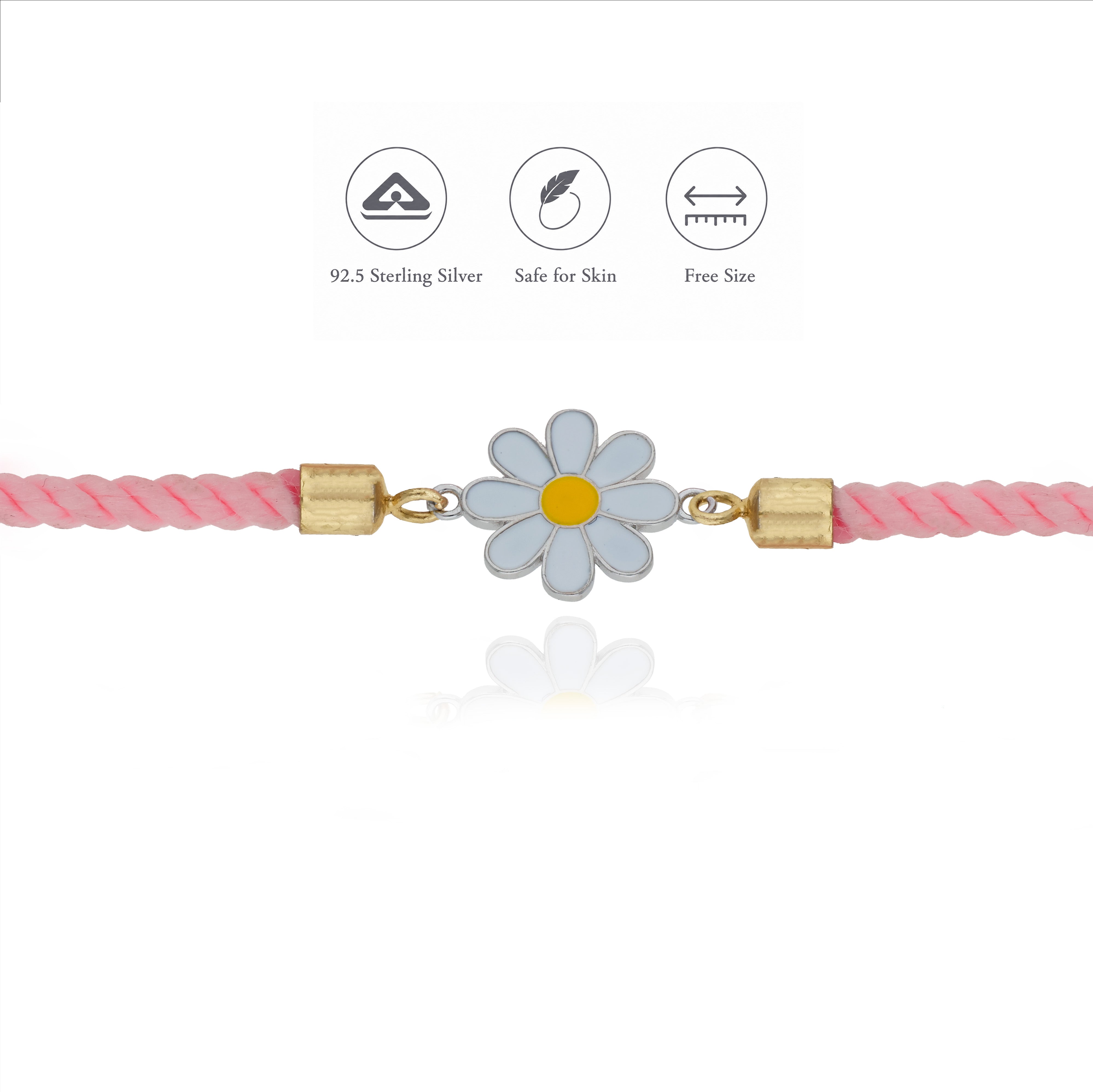 Daisy Bloom 925 Sterling Silver Kids Rakhi