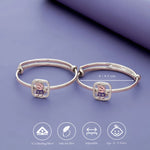 Playful Peppa Pig Sparkle 925 Silver Baby Bangles (0-5 Yrs)