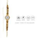 Classic Floral Peacock 925 Silver Watch for Festive Season