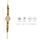 Classic Floral Peacock 925 Silver Watch for Festive Season