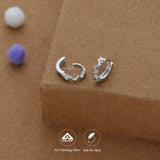 Crown Edge 925 Silver Kid Hoop Earring(3+ Yrs)