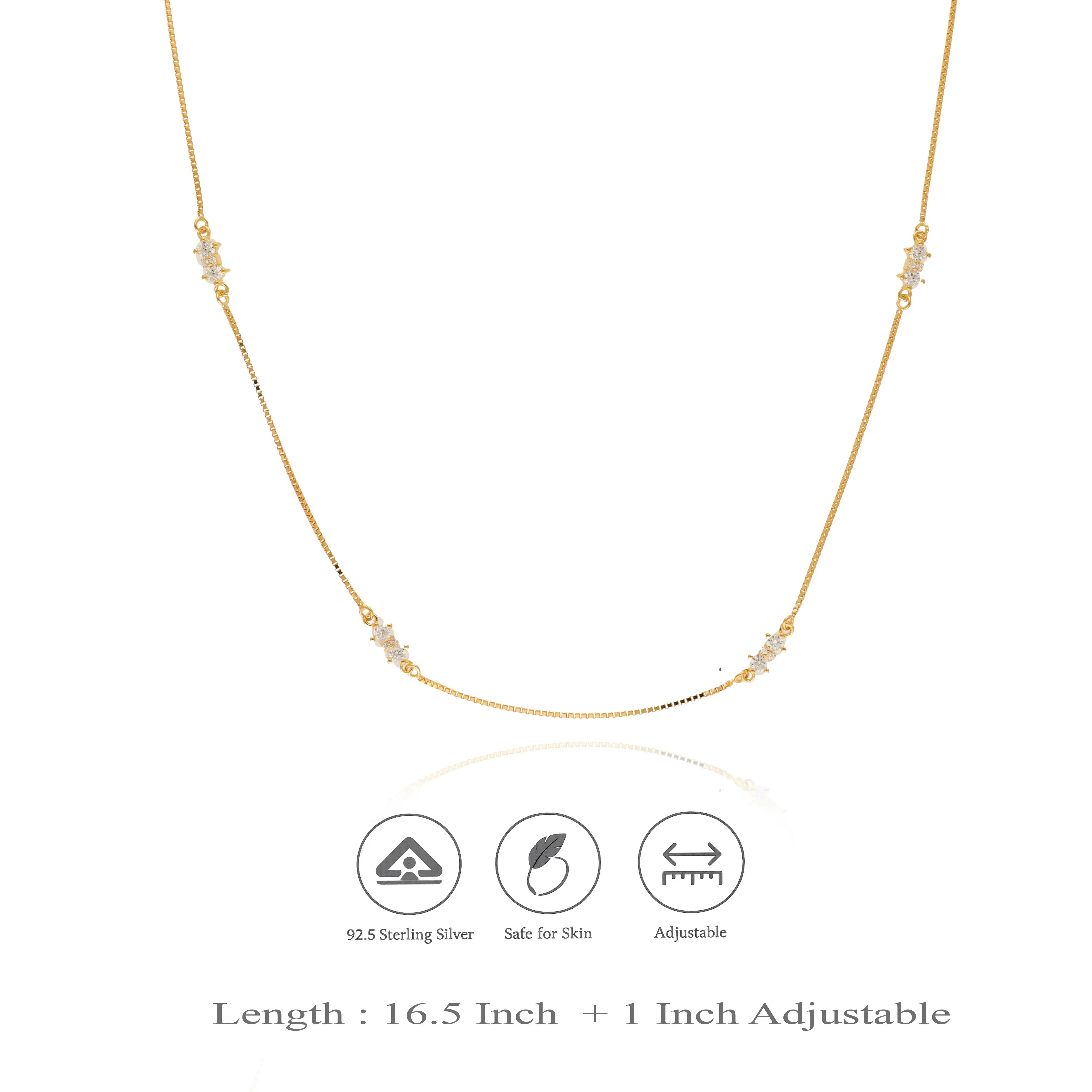 Bloom Charm 925 Sterling Silver Necklace Chain