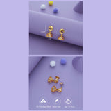 Varnika Gold Polish 925 Silver Traditional Kid Earring