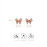 925 Silver Bliss Butterfly Stud Earrings