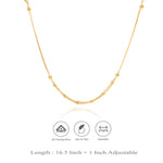 Golden Bead Grace 925 Silver Layered Necklace