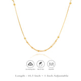 Golden Bead Grace 925 Silver Layered Necklace