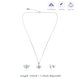 Petal Glow 925 Silver Kids Chain Pendant (3+ Years)