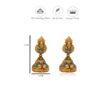 Shakti Mayura Gold Polish 925 Silver Traditional Jhumka