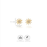 Endearing Gold Polish 925 Silver Earrings
