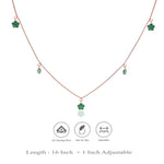 Lucky Clover Charm 925 Silver Chain Necklace