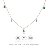 Lucky Clover Charm 925 Silver Chain Necklace