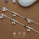 Tiny Taal Beaded Traditional 925 Silver Kid Anklet(1-2 Yrs)