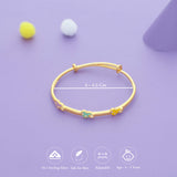 Royal Love Gold Polish 925 Kid Silver Bangles(0-5 Yrs)