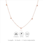 925 Silver Crystal Star Charm Chain Necklace