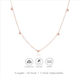 925 Silver Crystal Star Charm Chain Necklace