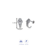 Eternal Glow 925 Silver J Type Earring