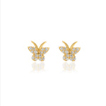 925 Silver Graceful Wings Kids Stud Earrings