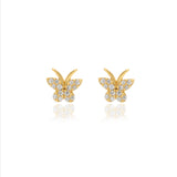 925 Silver Graceful Wings Kids Stud Earrings