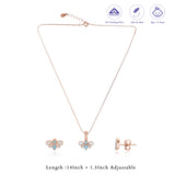 Bloomy Joy Rose Gold Polish 925 Silver Kids Chain Pendant (3+ Years)