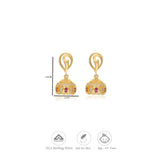 Rani Floral Gold Polish 925 Silver Traditional Kid Earring
