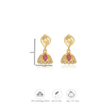 Suvarna Leaf Gold Polish 925 Silver Traditional Kid Earring