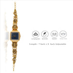 925 Silver Meenakari Jewelry Blue Wristwatch